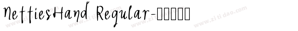 NettiesHand Regular字体转换